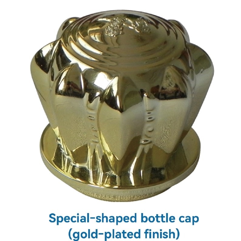 Gold-plated special-shaped bottle cap