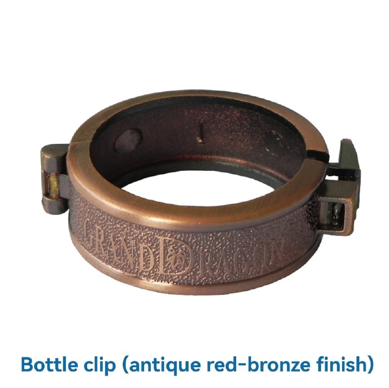 Antique red-bronze bottle clip