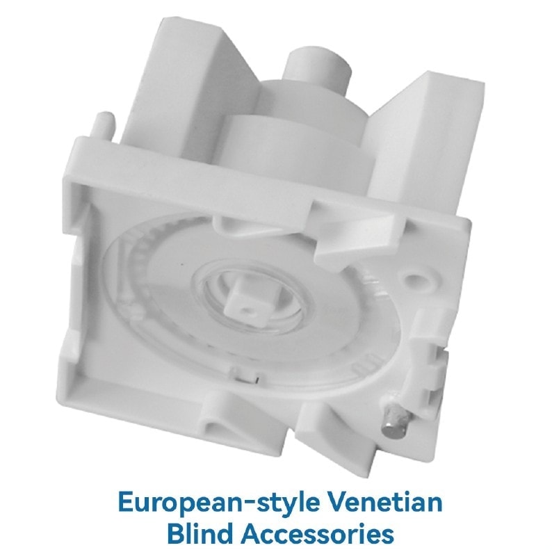 European-style Venetian blind mechanism housing
