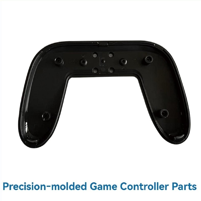 Precision-moulded game controller shell, front view