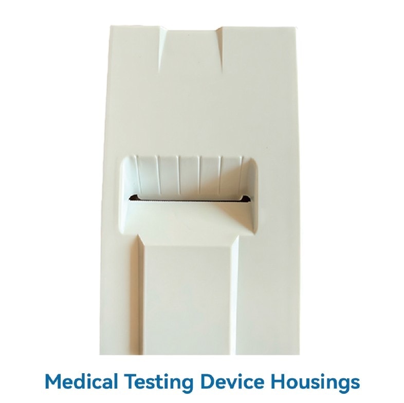 Medical testing device housing base panel