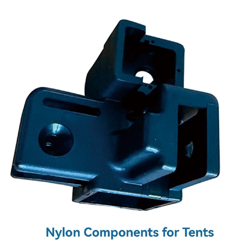 Blue nylon tent mounting bracket