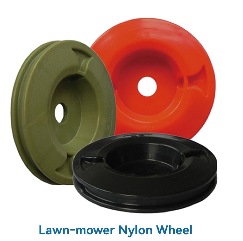Nylon lawn-mower wheel