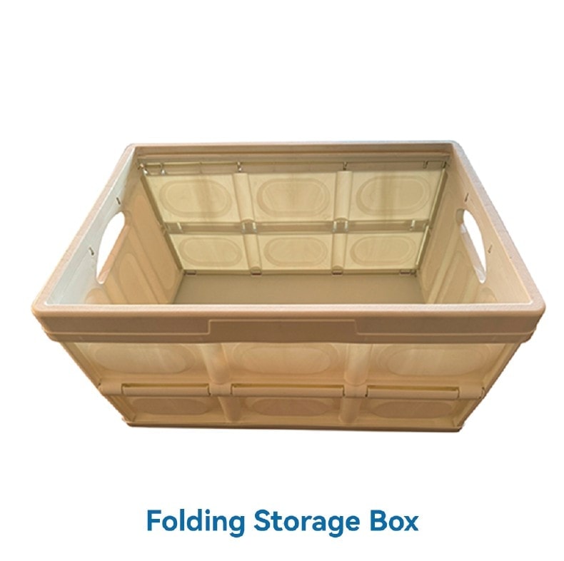 Injection-moulded folding storage box