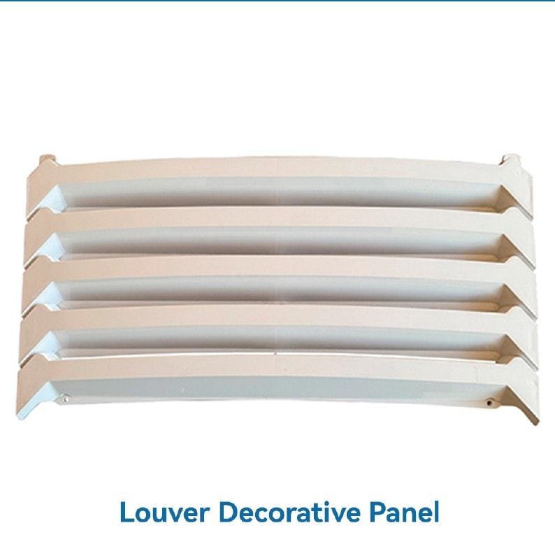 Injection-moulded louver decorative panel