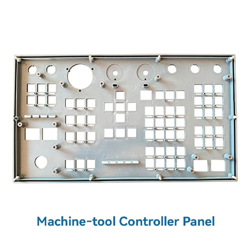 Injection-moulded machine-tool controller panel