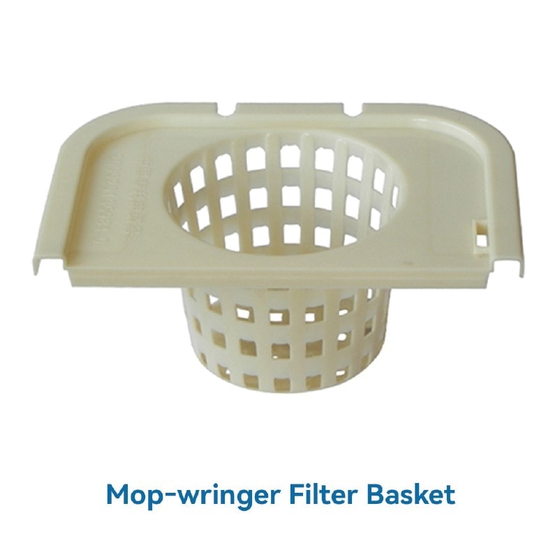 Injection-moulded mop-wringer filter basket