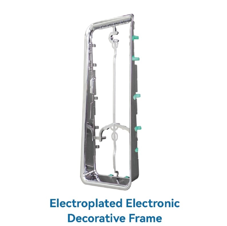 Electroplated electronic decorative frame
