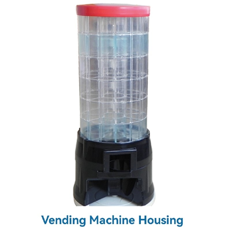 Transparent vending machine housing