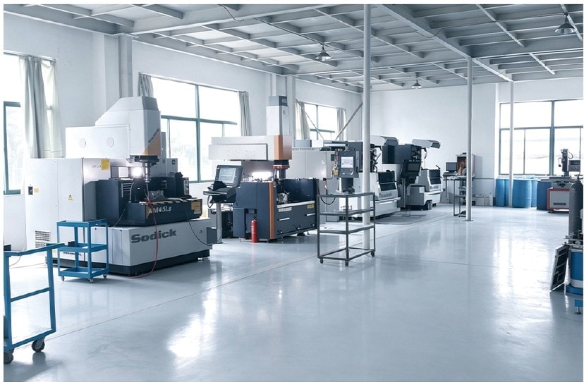 CNC and mould-making machinery in Taisheng's manufacturing facility